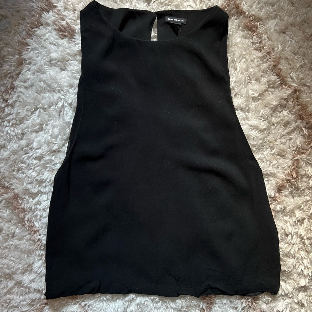 Club Monaco Black Long Tank Top